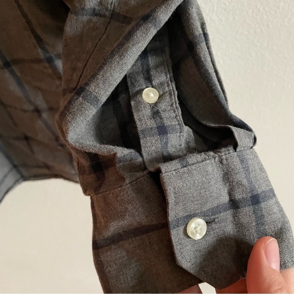 Barbour men’s checkered long sleeve button down shirt with collar - Picture 7 of 9